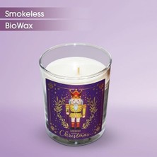 – Kurşun Asker (Nutcracker) Tasarımlı Mum, Mor Renk Temalı, 135 G Doğal Biyo, 40 Saat Yanma Süresi, Cam Kavanoz, Şık Bristol Kutulu, Yılbaşı Koleksiyonu Hazır Hediye