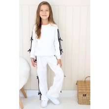 Soliday Kurdele Şerit Nakışlı Bol Paça Tarz Eşofman Takım