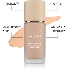 Alix Avien Kırışıklık Karşıtı Nemlendirici SPF30 Parlak Bitişli Fondöten Care Enhancer 806 Pale Apricot