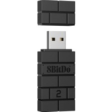 8bitdo Kablosuz USB Adaptörü 2, Xbox Series, Joycons, Switch Pro, Ps5, Ps4, Ps4 Pro, Ps3 On Switch Için Bluetooth Anahtar Denetleyicileri Adaptörü, Pc,, Raspberry Pi, Retrofreak (Siyah)