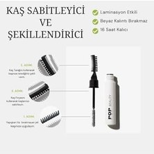Pop Beauty Kaş Sabitleyici ve Şekillendirici, Kaş Fırçası, Tarağı ve Sabitleyici Jel (Laminasyon Etkili)
