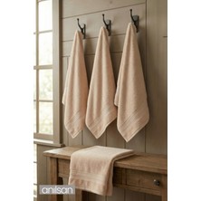 Anılsan 6'lı Vanilla 30x50 Cm El Ve Yüz Havlu Seti | Mutfak Havlusu %100 Pamuk 80GR