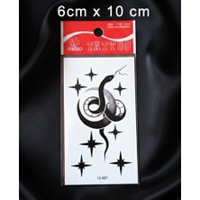 Tattoo Geçici Dövme 1-2 Hafta Kalıcı Minimal Yılan Q-487