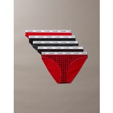 Calvin Klein Calvın Kleın Kadın Marka Logolu Elastik Bantlı Günlük Kullanıma Uygun Kırmızı Külot 000QD5208E 323