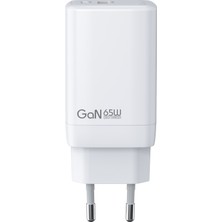 Realpower Gan 65W Usb-A,type-C Hızlı Şarj Cihazı Beyaz TC65WWH