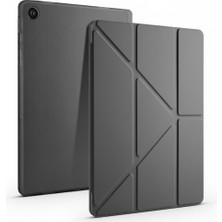 Five-E Samsung Galaxy Tab A9 Plus 2023 Yatay ve Dikey Standlı Antişok Köşe Korumalı Kalemlikli Origami Slikon Kılıf