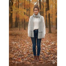 As Reyon Saçaklı Triko Atkı Şal