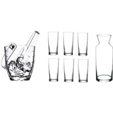 Rakı Bardak ve Buz Kovası Seti 9 Prç