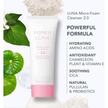 Foreo Deep & Gentle Luna 4 Sensitive Paketi - Hassas Cilt Temizleme Fırçası + Luna Micro-Foam Face Cleanser 2, 100 ml + Derinlemesine Temizleyici, Destekleyici Silikon Yüz Masaj Aleti Güzellik Seti