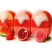 Rose Love 3 Adet 450 Grm Doğal El Yapımı Kokulu Süngere Emdirilmiş Sabun.