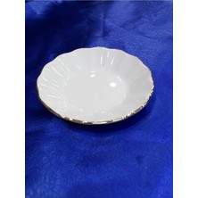 6'lı Yaldızlı Porselen Çay Tabağı Porlandyaldızlıcaytabak