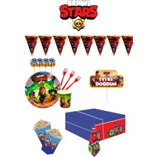 Azebu 8 Kişilik Brawl Stars Temalı Ekonomik Doğum Günü Parti Seti