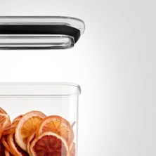 Kare Şeffaf Mika Sızdırmaz Vakumlu Erzak Kabı, Bakliyat ve Kuruyemiş Saklama Kabı, Gıda Tazeliğini Koruyan Dayanıklı Mutfak Aksesuarı (4 Lü Set)