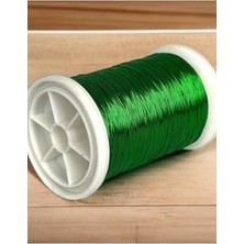 Filografi 0.30MM (100GR - 150M) Bakır Üstü Gümüş Kaplı Parlak Yeşil Renkli Filografi Teli