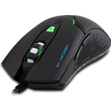Mercury X8 LED Işıklı 6d 3200DPI Optik Gaming Oyuncu Mouse, Siyah