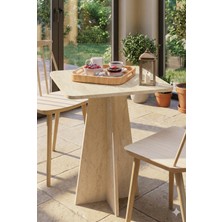 HMC Decor Modern 60CM Kare Yemek Masası-Balkon Masası-Mutfak Masası  (Sandalyeler Temsilidir)