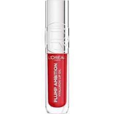 L'oréal Paris Plump Ambition Hyaluron Lip Oil Besleyici ve Nemlendirici Dudak Parlatıcısı - 380 Rouge In Love