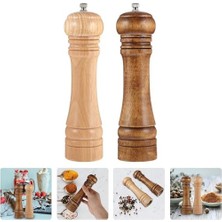Ahşap Karabiber Değirmeni: Manuel Tuz Öğütücü, Doldurulabilir Çalkalayıcı, Baharat Pişirme ve Servis Için Ideal (17 Cm)
