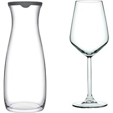 Kırmızı Şarap Kadehi, 2'li, 350 cc + Amphora Karaf