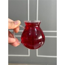 Safestore 6'lı Keyfi Ala Borosilikat Cam Kulplu Çay Bardağı