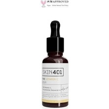 SKIN401%10 Aydınlatıcı Vitamin C Serum 30 ml Koyu Leke Görünümünü Azaltır Cilt Tipi: Tüm Ciltler