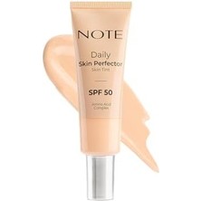 Note Daily Skin Perfector Skin Tint 100 Spf 50 Ton Eşitleyici Doğal Bitişli Renkli Nemlendirici
