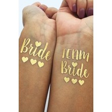 Beysüs Bride To Be Gold Altın Renk Geçici Dövme 1 Bride 5 Team Bride Bekarlığa Veda Partisi