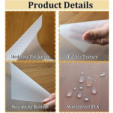 10 m×45 cm Eva Pıtırcık Raf ve Çekmece Örtüsü – Kesilebilir Şeffaf Silikon & Eva Kaymaz Mat, Mutfak Dolabı, Buzdolabı ve Çekmeceler Için Koruyucu, Yıkanabilir Silinebilir