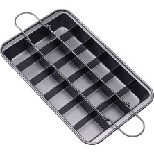 18 Gözlü Ayarlanabilir Karbon Çelik Brownie Kek Kalıbı – Yapışmaz Kaplama, Paslanmaz ve Dayanıklı Tasarım, Profesyonel Sunumlar Için Mükemmel Seçim