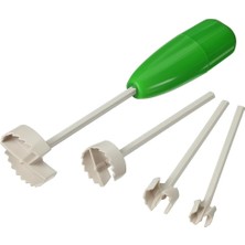 Başlıklı Sebze ve Meyve Oyacağı Seti, 4 Değiştirilebilir Başlık, 2-4 cm Genişlik, Kabak, Patlıcan, Dolma Oyacağı