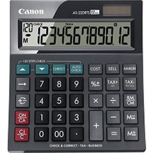 Canon AS-220 Rts 12 Haneli Masa Üstü Hesap Makinesi Eğimli Gövde Tasarımı ile Kolay Kullanım