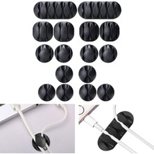 Çok Amaçlı Kablo Tutucu Akrilik Güçlü Yapışkanlı Organizer Düzenleyici 16 Parça Set Kullanımlı