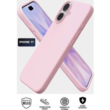 Tech&bello accessories Iphone 17 Uyumlu Içi Kadife Lansman Premium Slikon Silinebilir Kılıf