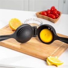 Kocapazar Döküm Limon Sıkacağı Limon Presi Büyük Boy 24CM, Siyah Metal Limon Sıkacağı, Döküm Naranciye Sıkacağı