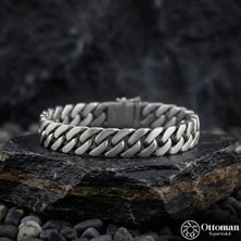 Design Ottoman Kuyumculuk Kalın Zincir Gümüş Erkek Bileklik