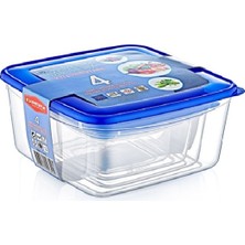  4'lü kare saklama kabı seti