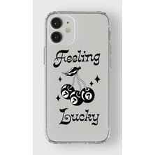 Manitoba Iphone 12 / 12 Pro Uyumlu Baskılı Yumuşak Silikon Şeffaf Telefon Kılıfı