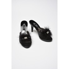 Miss Ayza Gc 175 Tüy ve Taş Detaylı Kadın Gelin Çeyizlik Hediyelik Ev Terliği