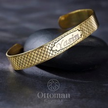 Design Ottoman Kuyumculuk Yılan Desenli Gümüş Erkek Kelepçe Bileklik