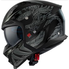 Axxis Motosiklet Kaskı Hunter SV Oni B2 Matt Gray Sport Moduler Kask Off-Road