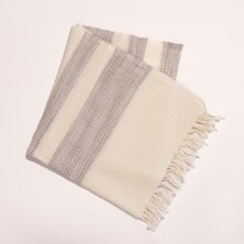 Ve Yeniden Müslin Jakarlı Peştamal – Gri – %100 Organik Pamuk