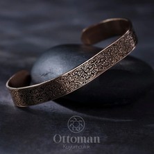 Design Ottoman Kuyumculuk Gravür Gümüş Erkek Kelepçe Bileklik