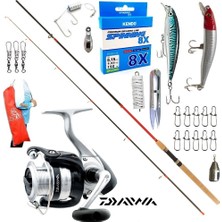 Oslo Remixon Red Zoom Karbon 270CM 10-35GR Daiwa Strikeforce 2500 B Rapala Maket Balık Spin Olta Takımı Seti