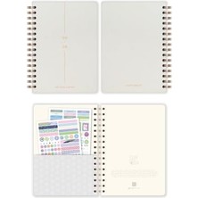 2026 A5 Spiralli Haftalık Ajanda 12 Aylık - Krem