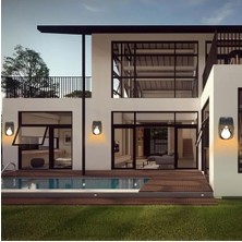 Wellhise Solar Enerjili Güneş Enerjili Hareket Sensörlü Şarjlı LED Duvar Apliği Duvar Tipi LED Aplik CL-118