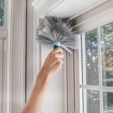 Cobweb Duster Örümcek Ağı ve Köşe Toz Alıcı Gri