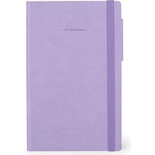 - Not Defteri, Kareli, Medium, 192 Sayfa, Yumuşak Pu Cilt, Fsc® Sertifikalı Kağıt, Fildişi Kağıt, 90 G/m², Aylık Planlayıcı, Adres Defteri, Yer Işareti, 13 x 21 Cm, Renk Lavanta