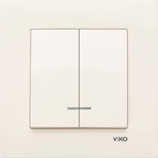 Krem Işıklı Komütatör Çabuk Bağlantı