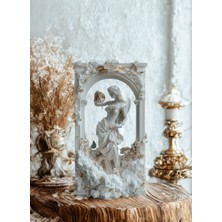 Yaratıcı Sanatlar Atölyesi Kabartmalı Kadın Figürü Duvar ve Masa Dekoru 3 Boyutlu Duvar Heykeli Antik Roma Yunan Heykel 25 cm