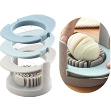 Yumurta Dilimleyici, 3'ü 1 Arada Çok Amaçlı Kesme Aleti, Paslanmaz Çelik Telli Yumurta Kesici, Yumurta, Salata, Çilek, Mantar ve Muz Dilimleme Için